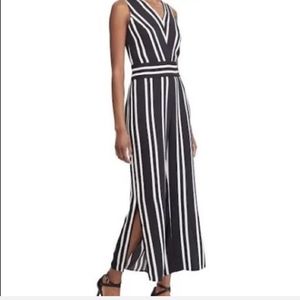 Lauren Ralph Lauren striped jumpsuit 16 black & white sleeveless NWT